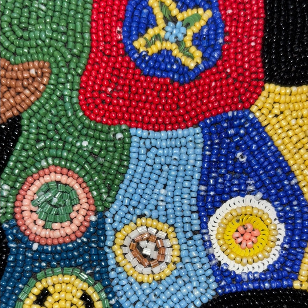 Staud Tommy Beaded Bag- Black Millefiori - Picture 6 of 7
